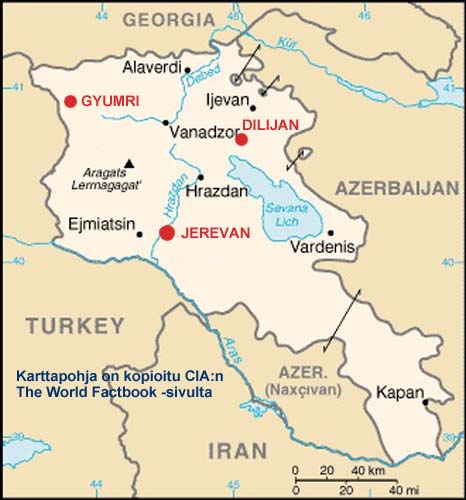 Armenian kartta