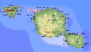 Tahitin ja Moorean kartta